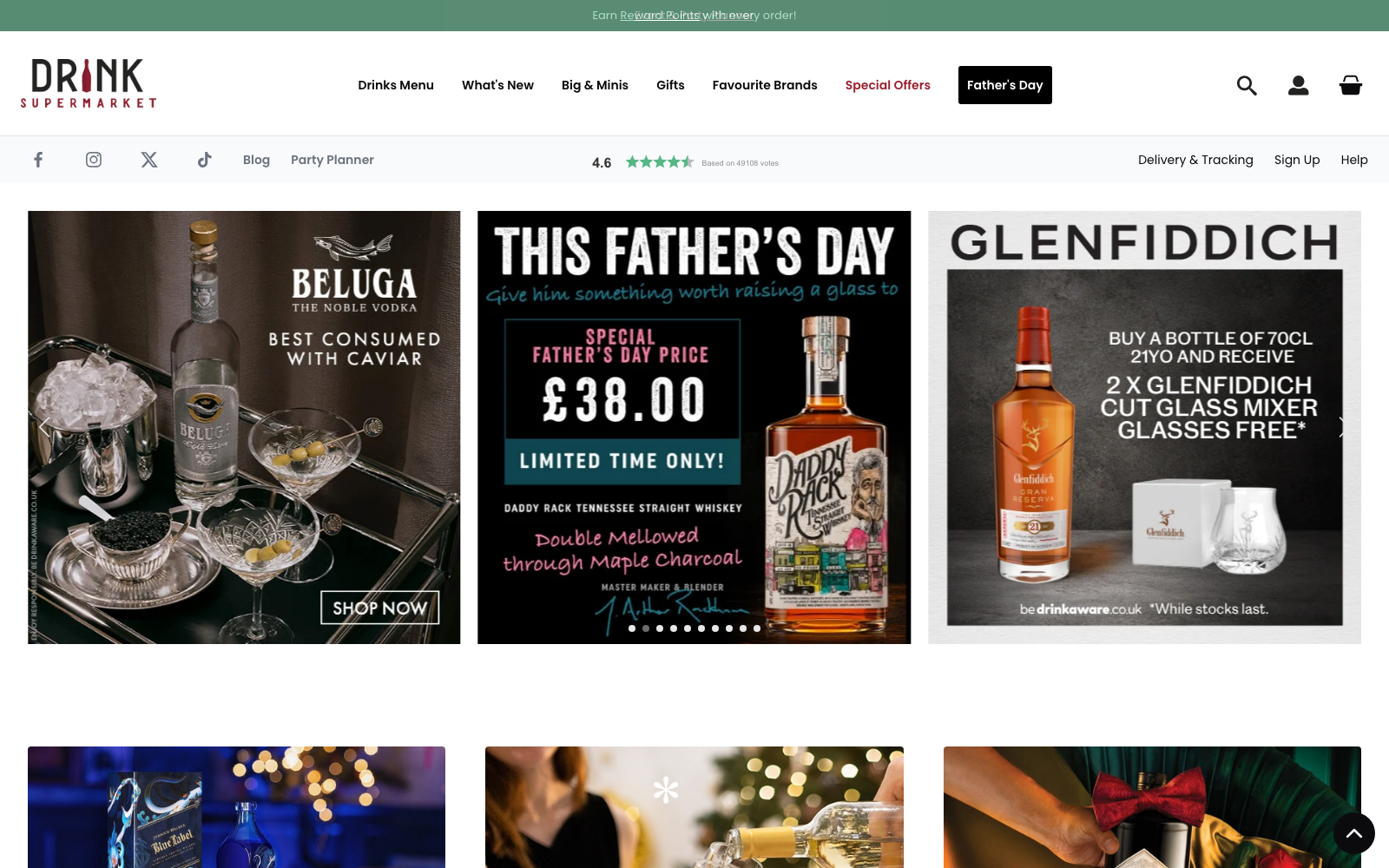 DrinkSupermarket homepage captured 2026-06-17 for the Alcohol 2026 industry analysis.