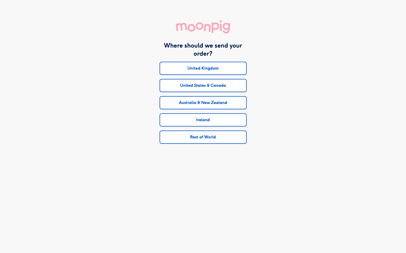 Moonpig homepage captured 2026-06-26 for the Gifts 2026 industry analysis.