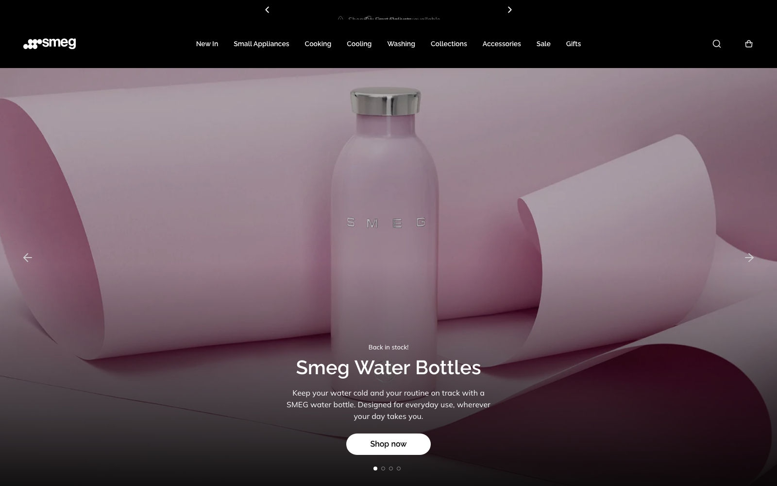 Smeg UK homepage captured 2026-10-02 for the Kitchenware 2026 industry analysis.